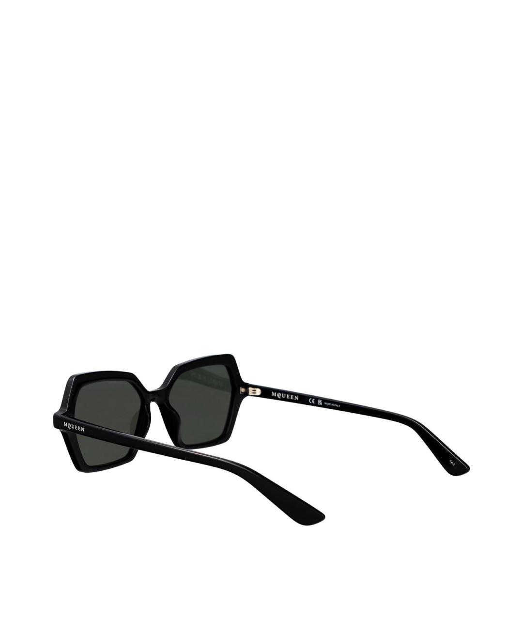 ALEXANDER MCQUEEN Черные пластиковые солнцезащитные очки, фото 4