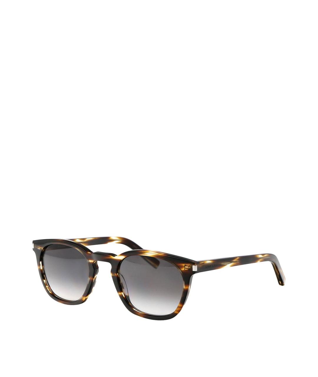 SAINT LAURENT Коричневые солнцезащитные очки, фото 2