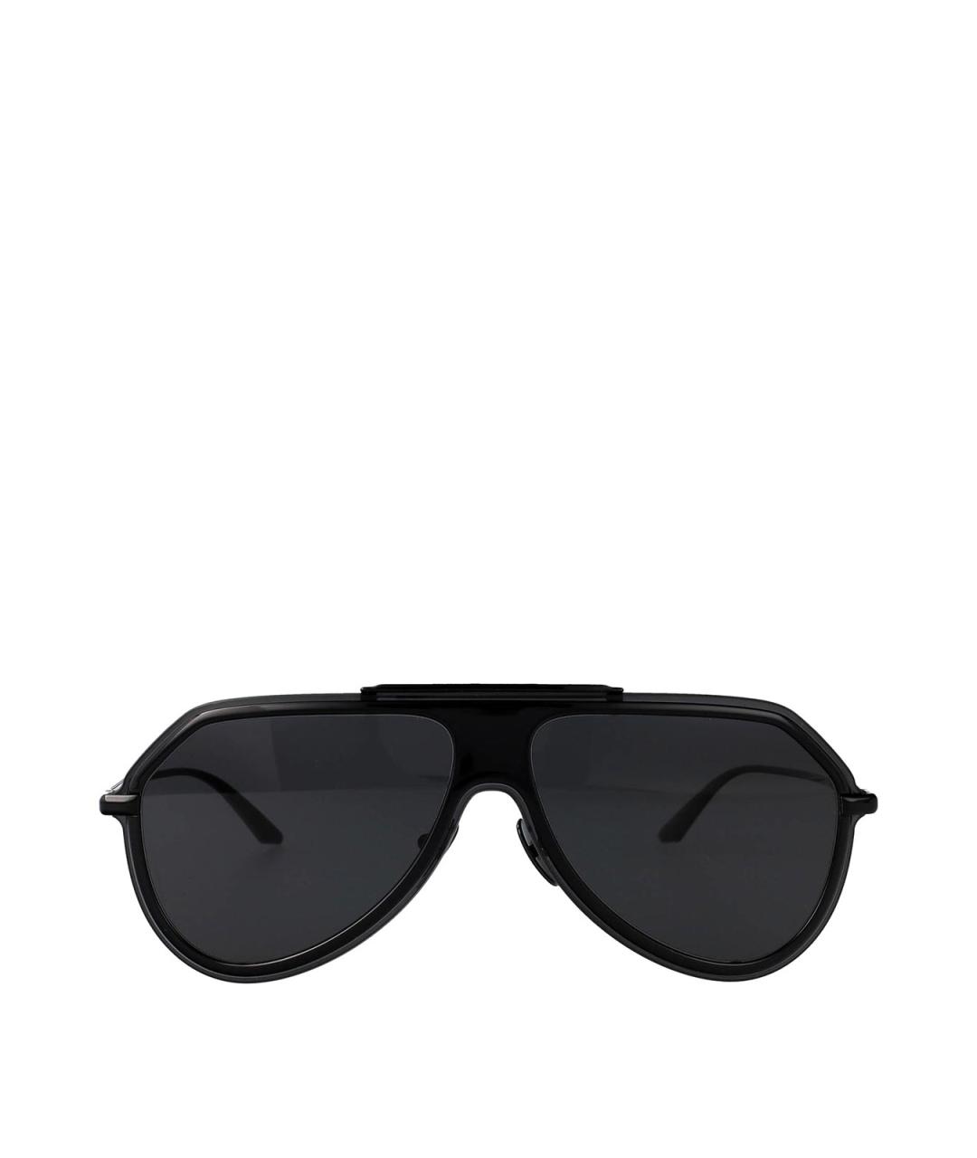 DOLCE&GABBANA Черные металлические солнцезащитные очки, фото 1