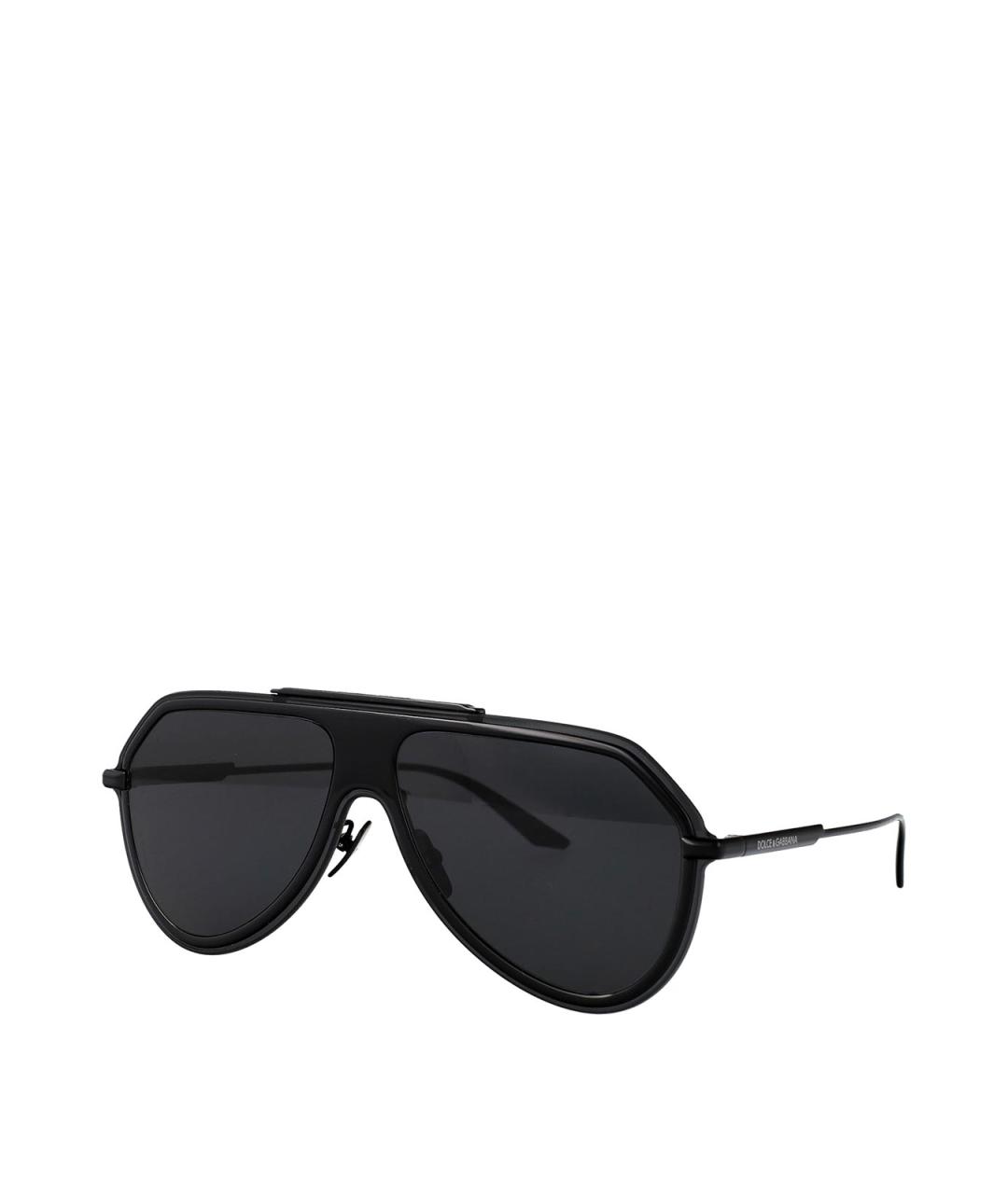 DOLCE&GABBANA Черные металлические солнцезащитные очки, фото 2