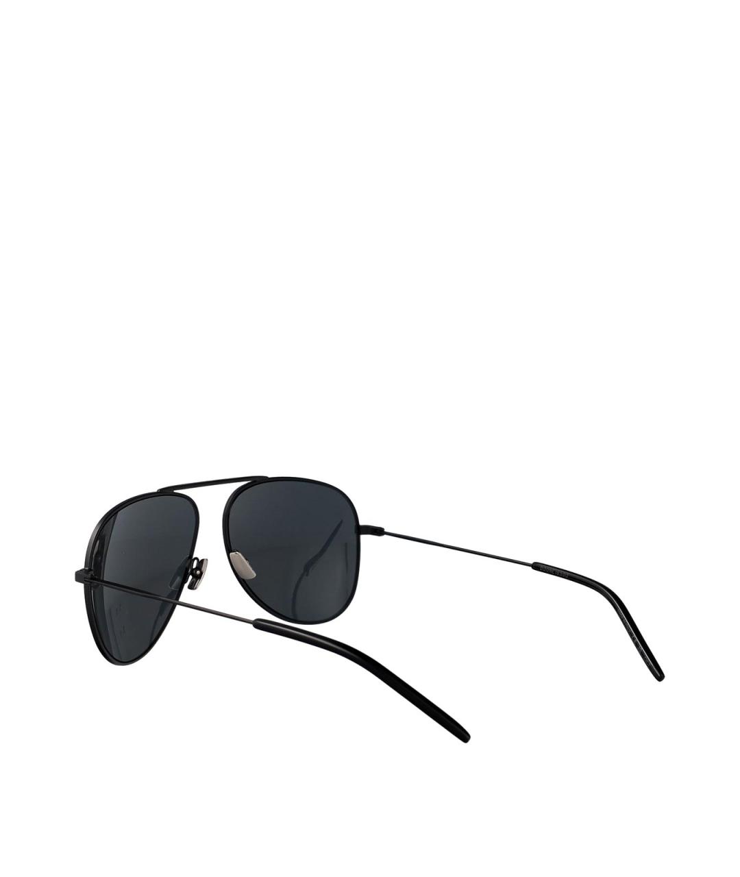 SAINT LAURENT Черные металлические солнцезащитные очки, фото 4