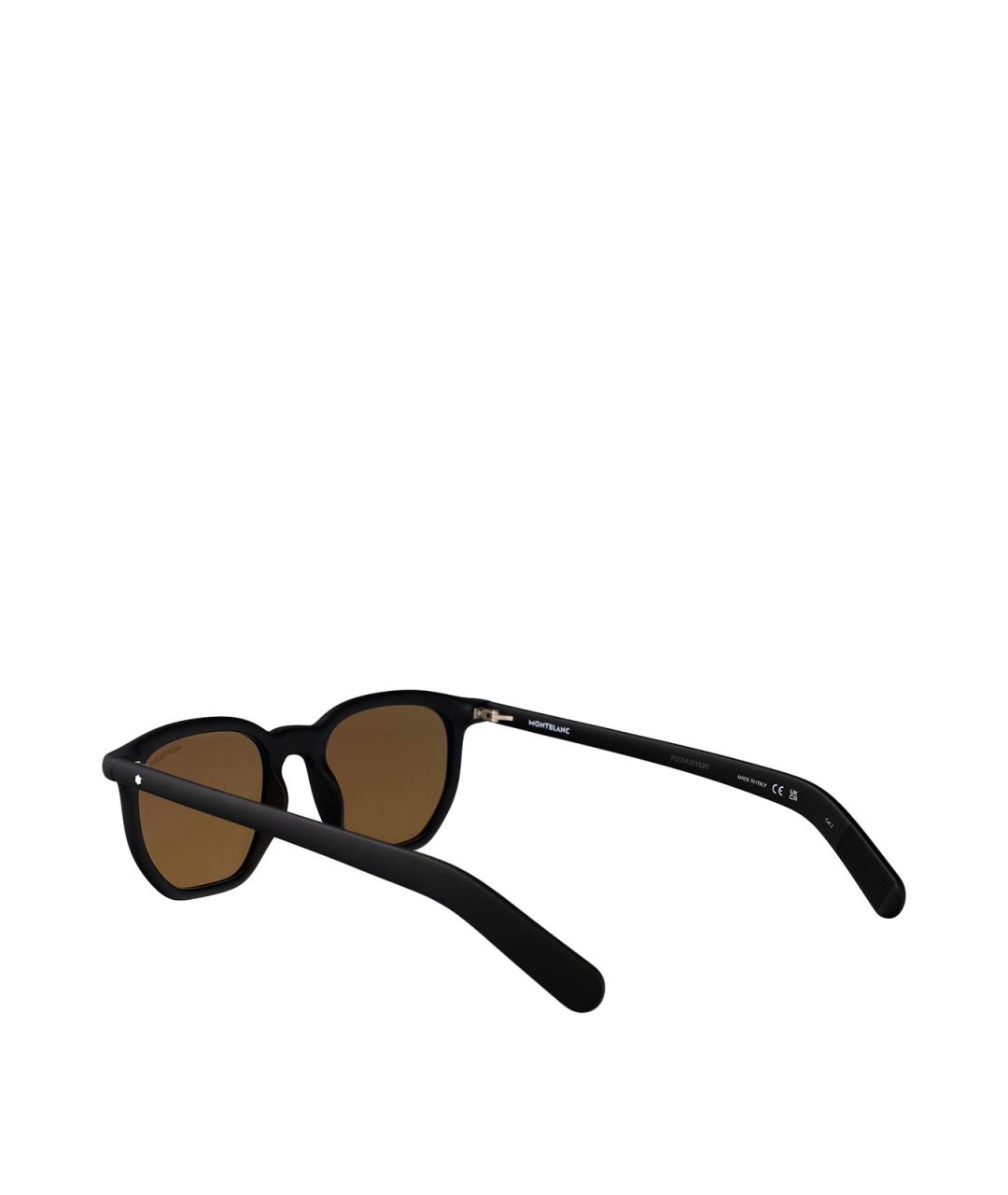 MONTBLANC Черные пластиковые солнцезащитные очки, фото 4