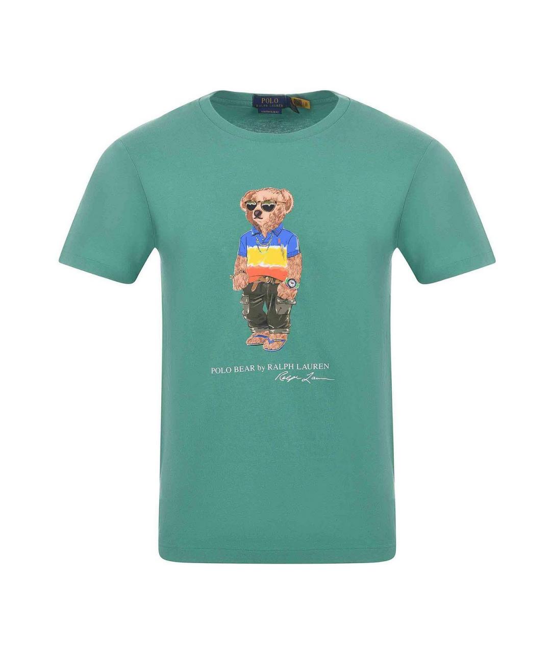 POLO RALPH LAUREN Зеленая хлопковая футболка, фото 1