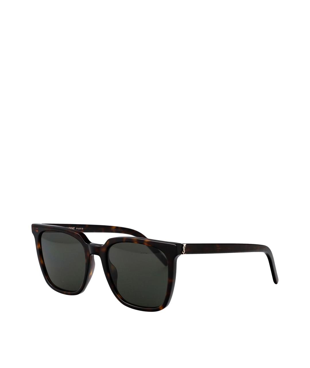 SAINT LAURENT Коричневые солнцезащитные очки, фото 2