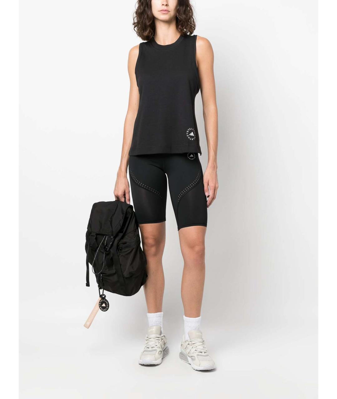 ADIDAS BY STELLA MCCARTNEY Черная хлопковая майка, фото 2