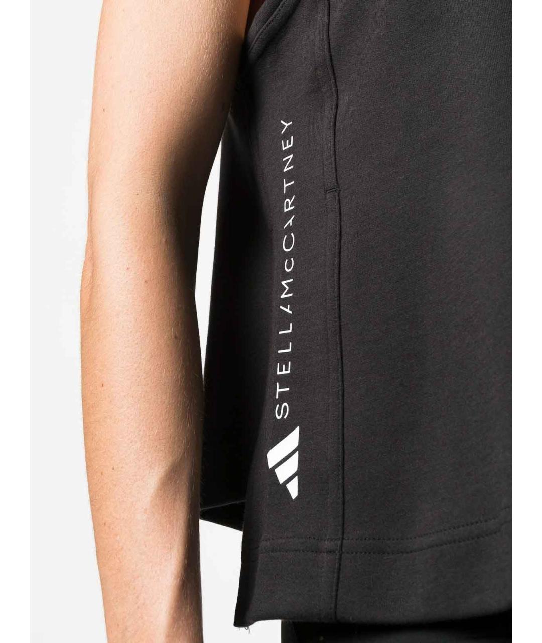 ADIDAS BY STELLA MCCARTNEY Черная хлопковая майка, фото 5