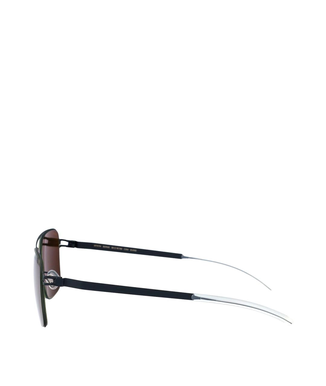 MYKITA Коричневые металлические солнцезащитные очки, фото 3