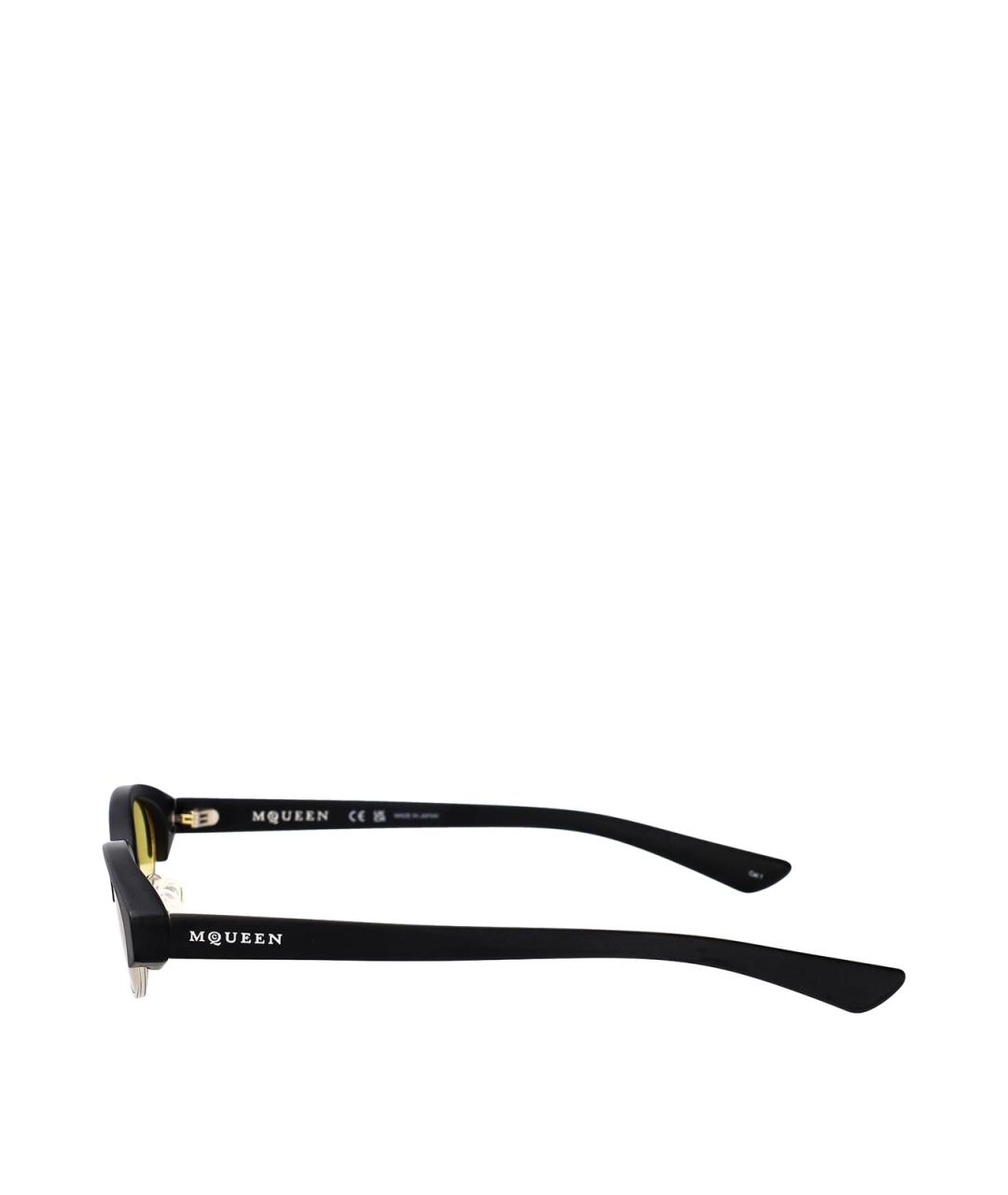ALEXANDER MCQUEEN Черные пластиковые солнцезащитные очки, фото 3