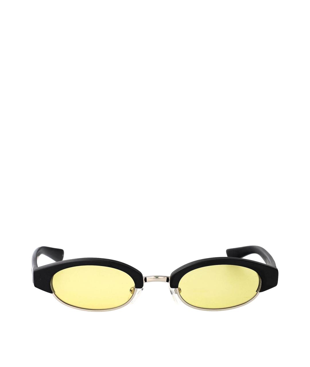ALEXANDER MCQUEEN Черные пластиковые солнцезащитные очки, фото 1