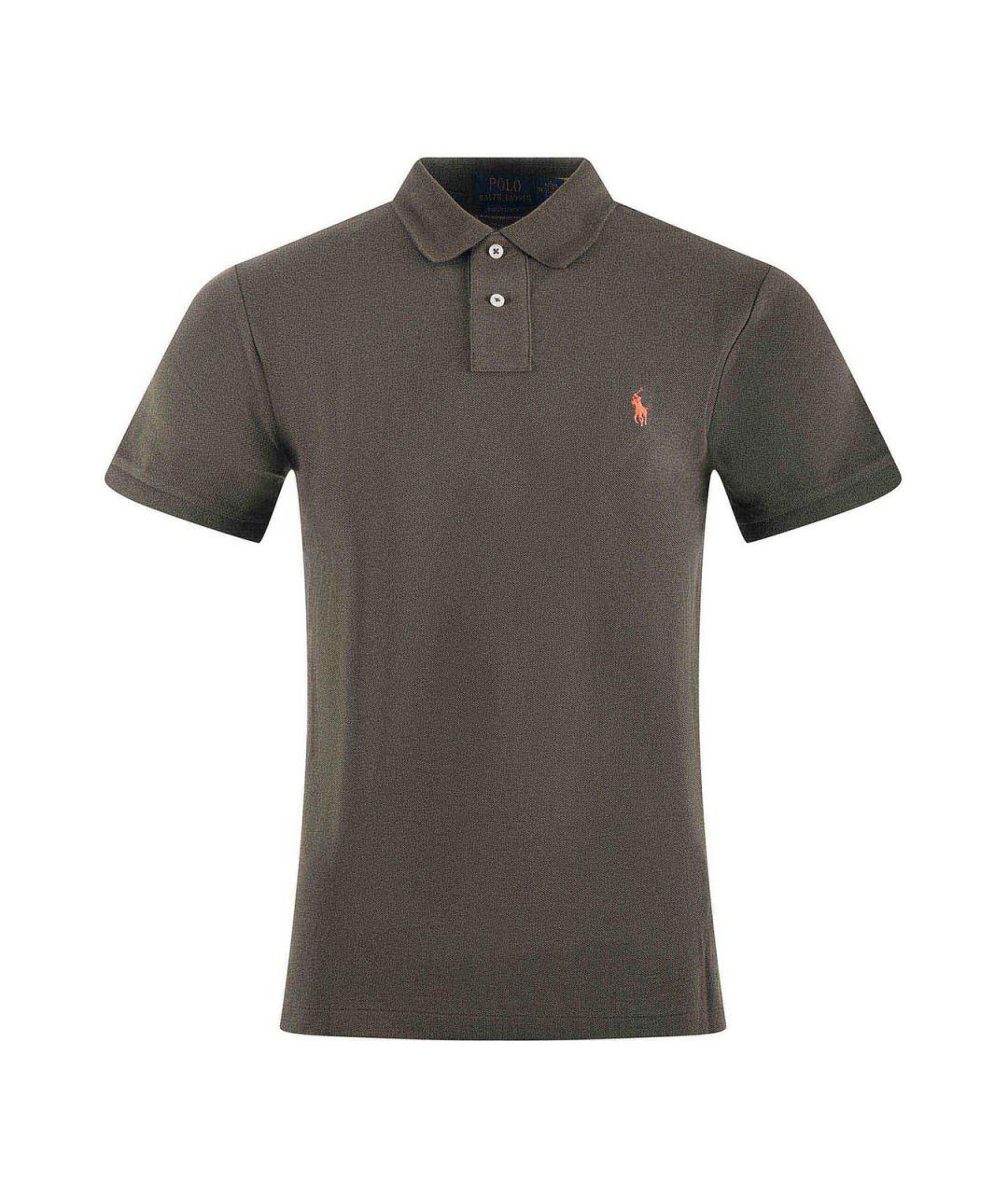 POLO RALPH LAUREN Зеленое хлопковое поло с коротким рукавом, фото 1