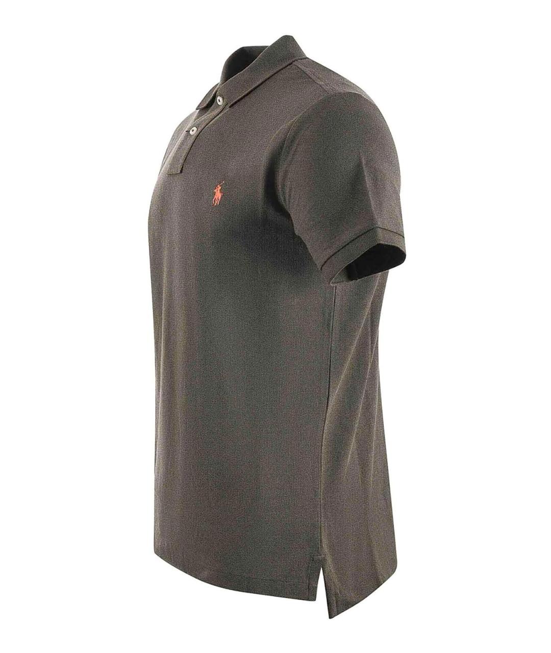 POLO RALPH LAUREN Зеленое хлопковое поло с коротким рукавом, фото 2