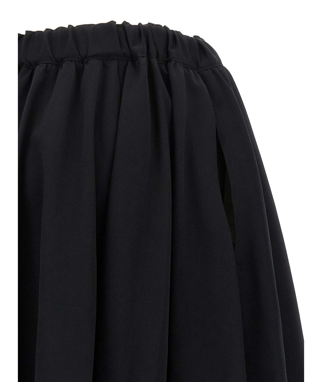 COMME DES GARÇONS Черная шерстяная юбка макси, фото 4