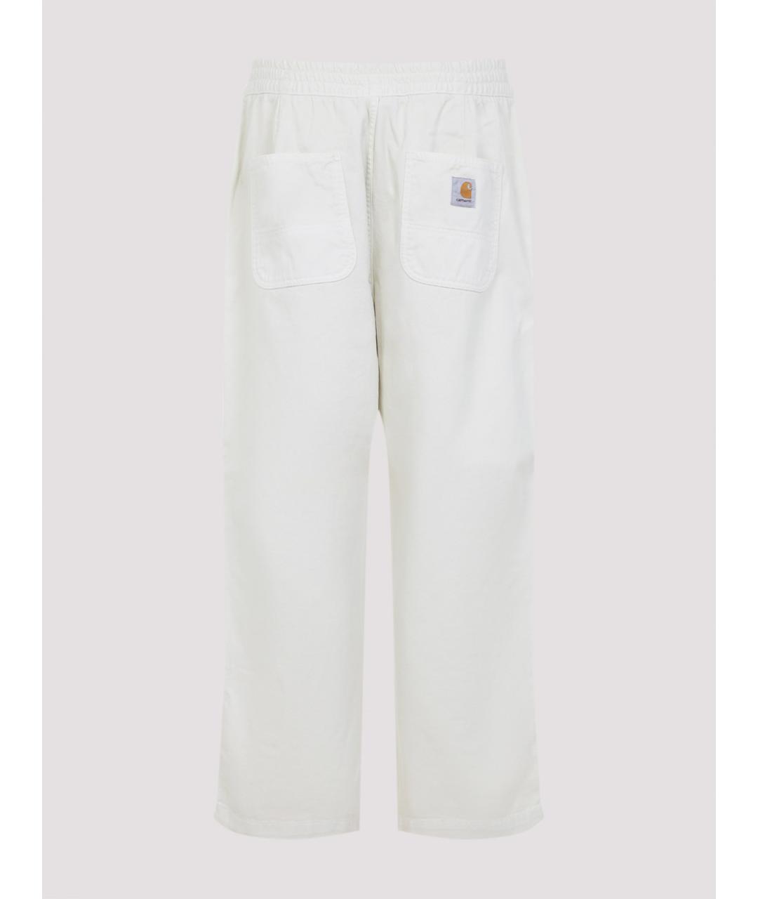 CARHARTT Белые хлопковые повседневные брюки, фото 2