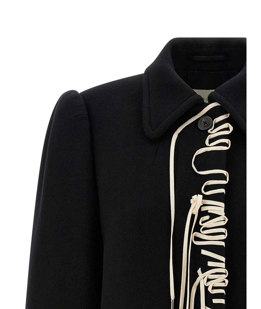 DRIES VAN NOTEN Черное шерстяное пальто, фото 3