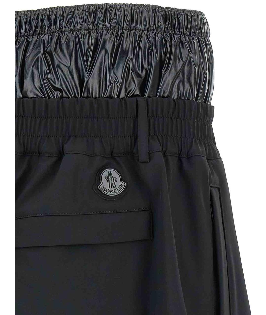 MONCLER Черные полиамидовые шорты, фото 4
