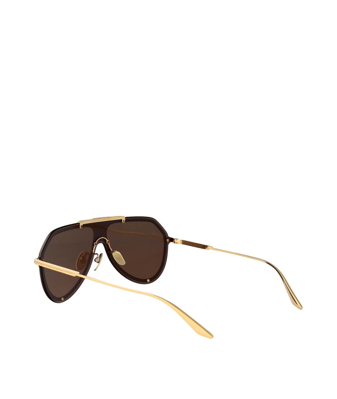 DOLCE&GABBANA Золотые металлические солнцезащитные очки, фото 4