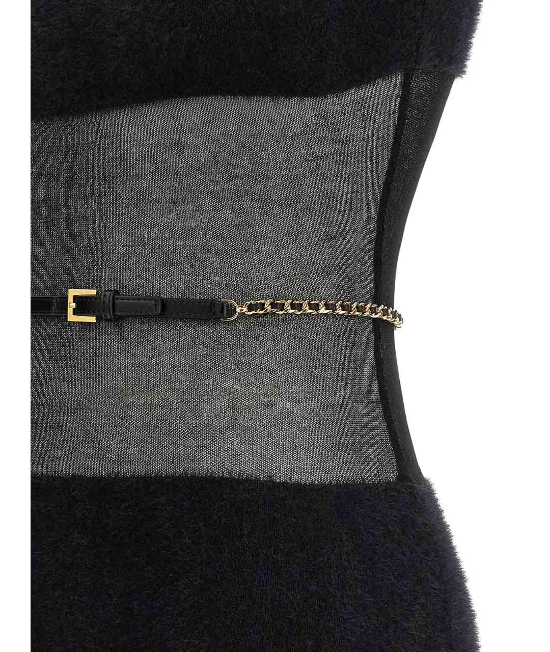 ELISABETTA FRANCHI Черное повседневное платье, фото 4