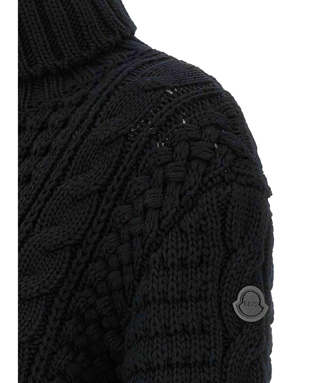 MONCLER Черный шерстяной джемпер / свитер, фото 4