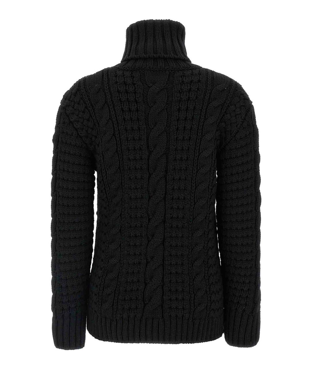 MONCLER Черный шерстяной джемпер / свитер, фото 2