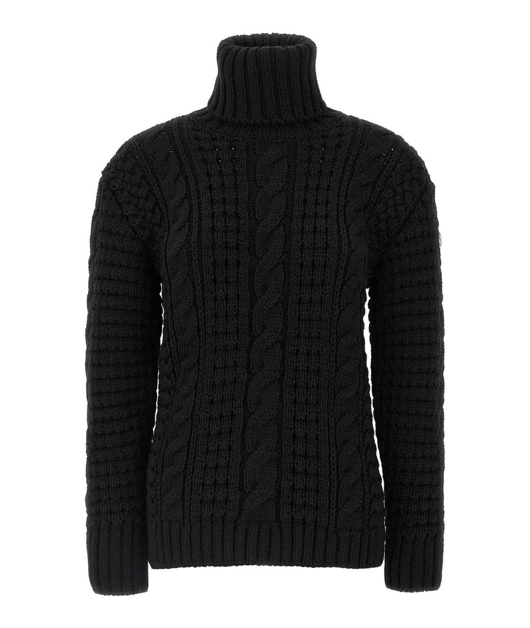 MONCLER Черный шерстяной джемпер / свитер, фото 1