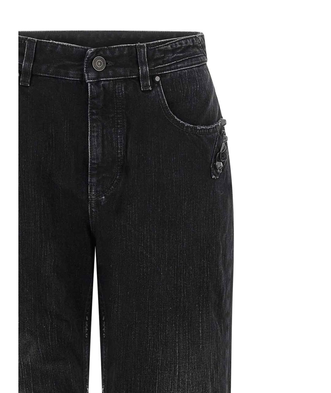BALENCIAGA Черные хлопковые прямые джинсы, фото 3