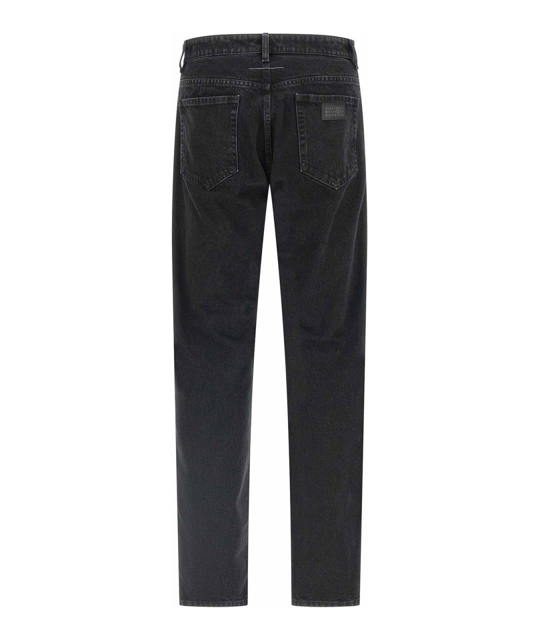 MM6 MAISON MARGIELA Черные хлопковые джинсы скинни, фото 2