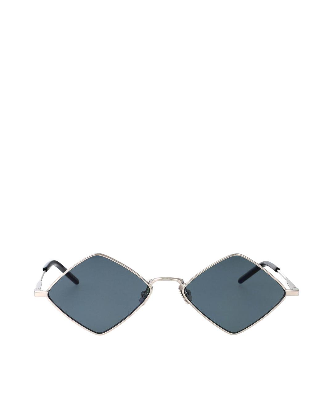 SAINT LAURENT Серебряные металлические солнцезащитные очки, фото 1