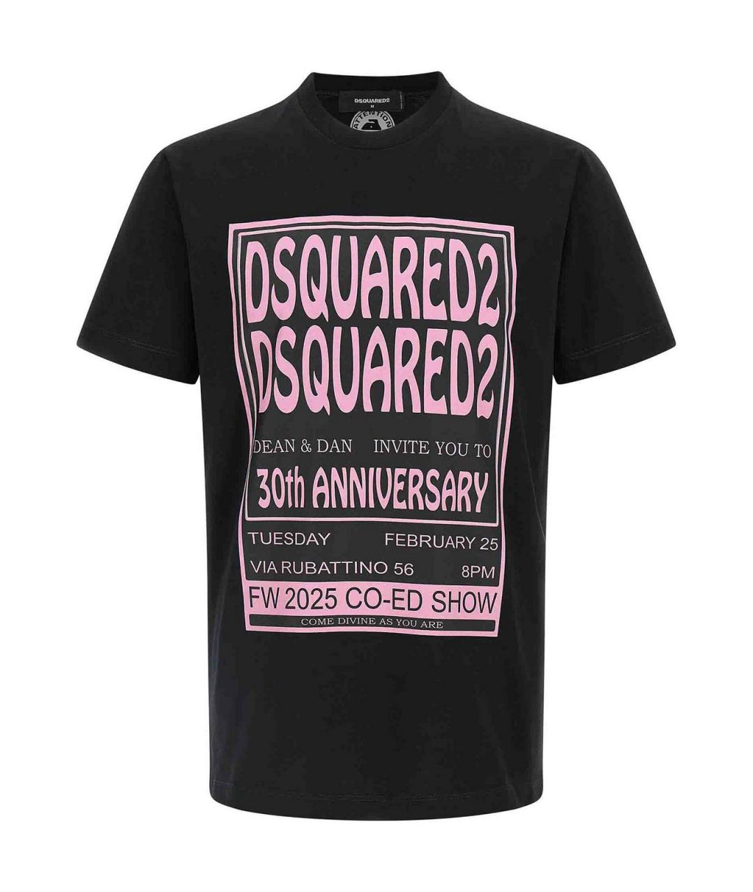 DSQUARED2 Черная хлопковая футболка, фото 1