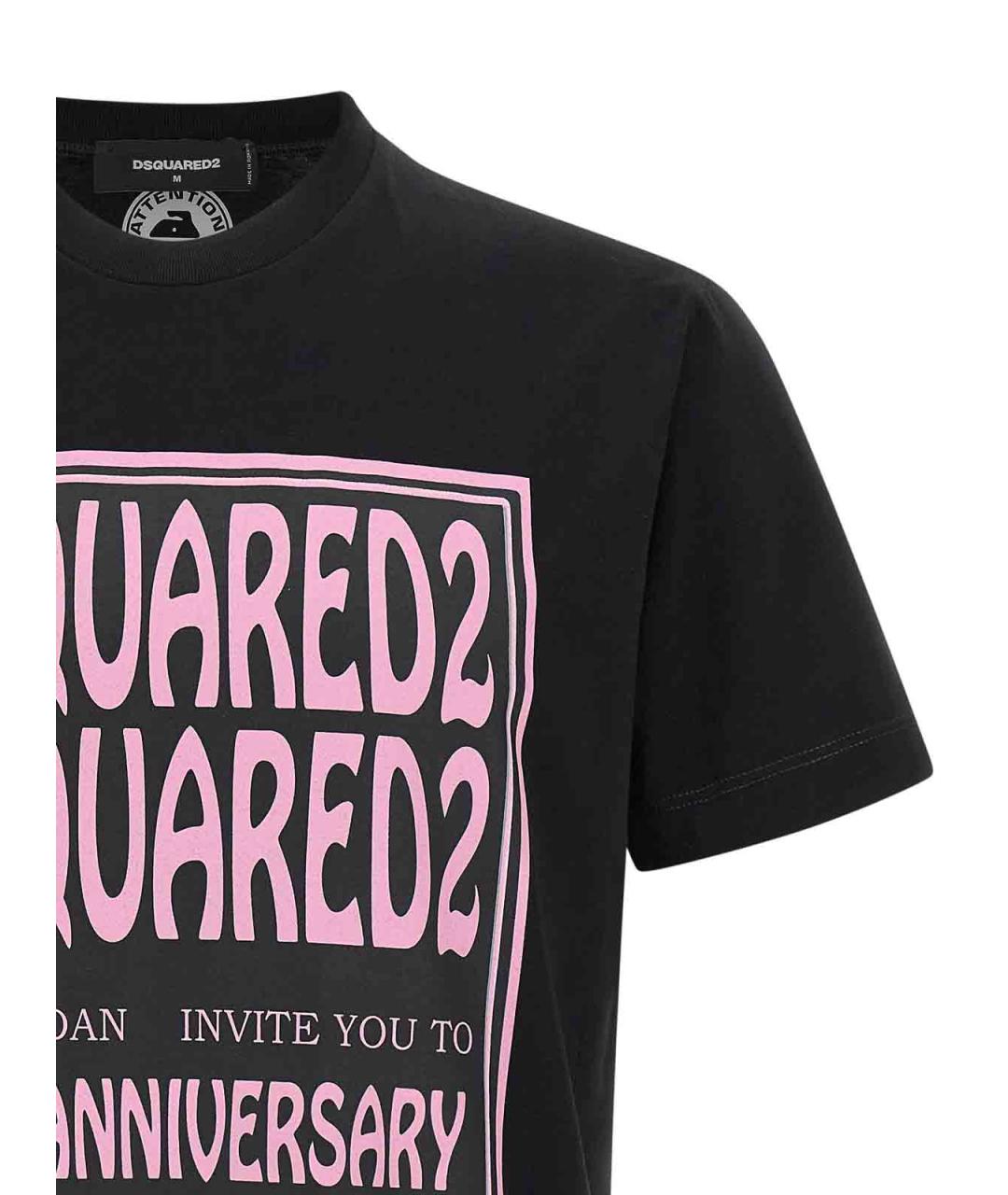 DSQUARED2 Черная хлопковая футболка, фото 3