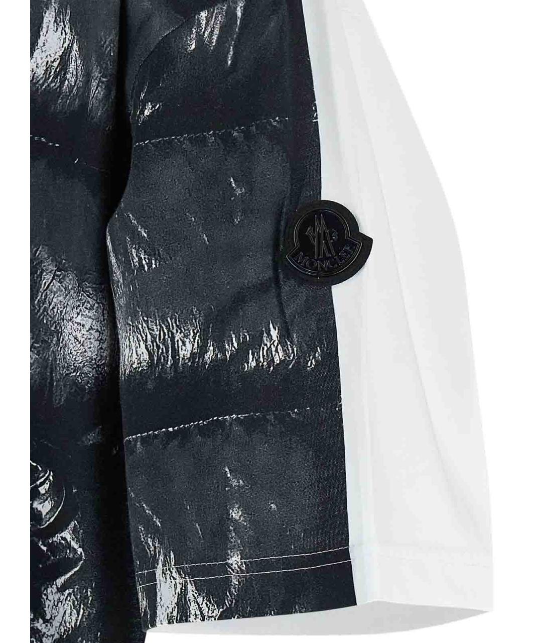 MONCLER Черная хлопковая футболка, фото 4