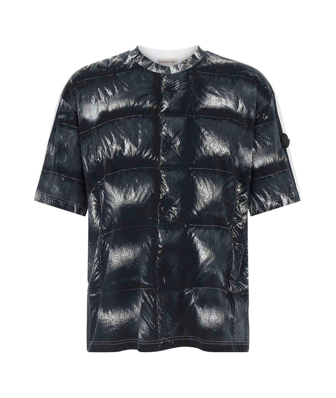 MONCLER Черная хлопковая футболка, фото 1