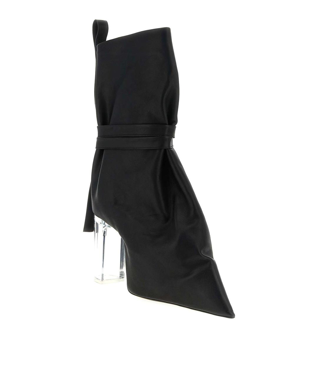 RICK OWENS Черные кожаные ботильоны, фото 2