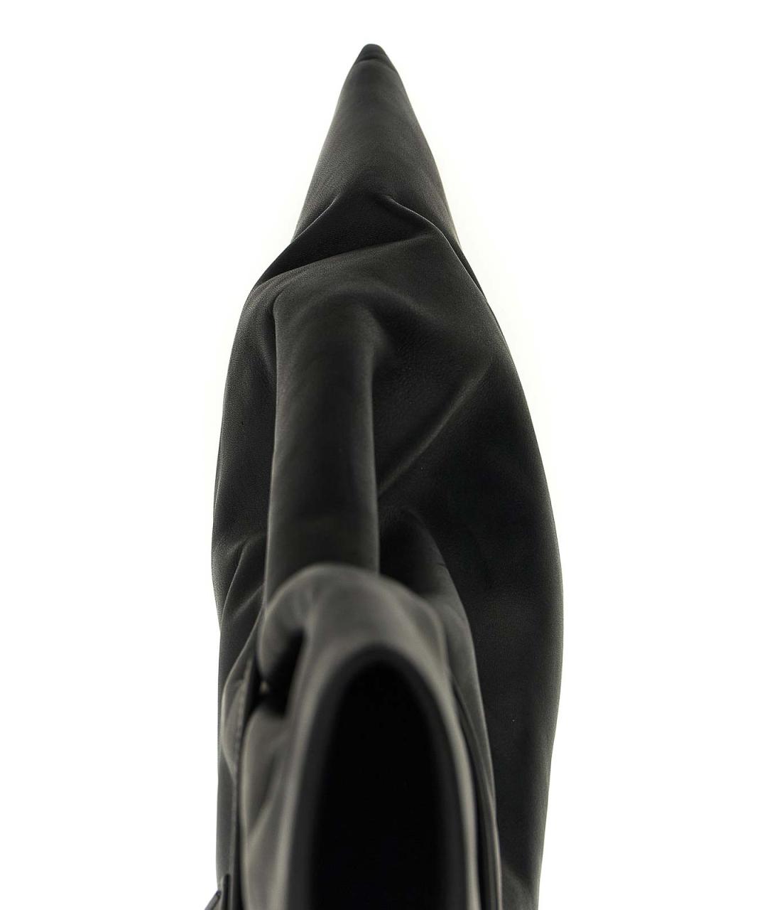 RICK OWENS Черные кожаные ботильоны, фото 4
