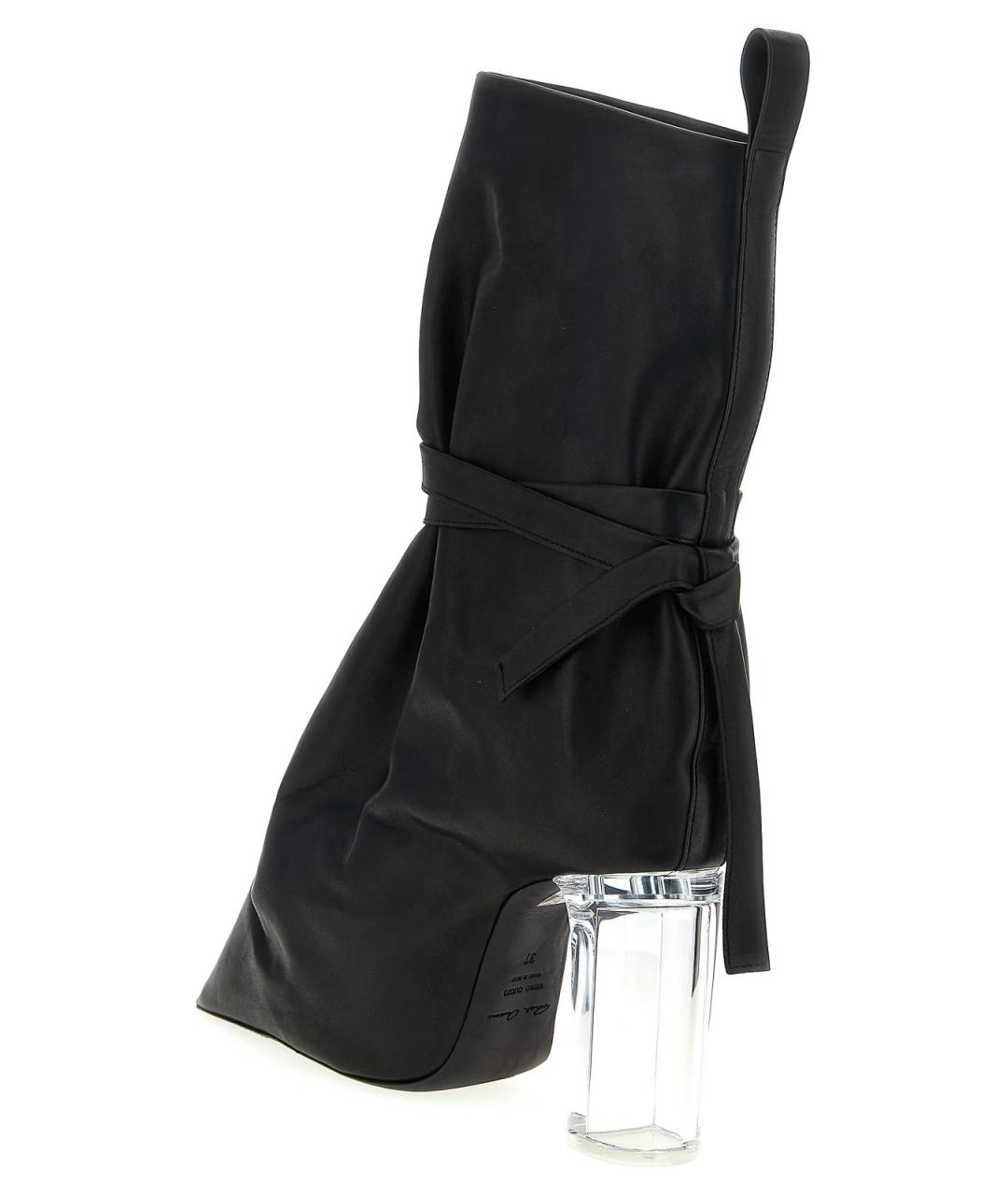 RICK OWENS Черные кожаные ботильоны, фото 3