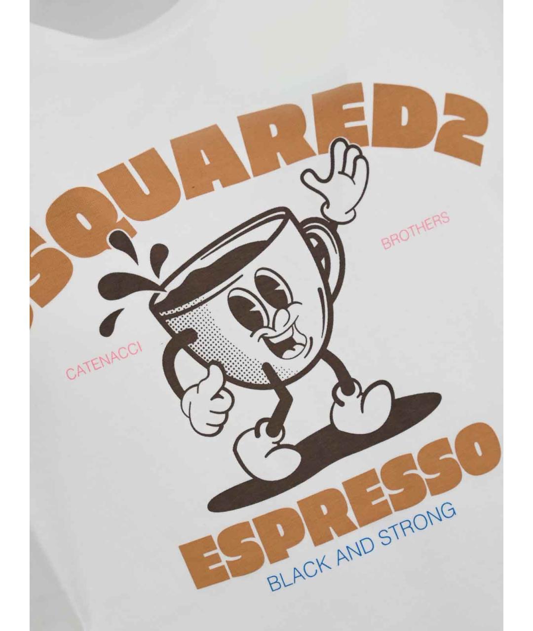 DSQUARED2 Белая хлопковая футболка, фото 3