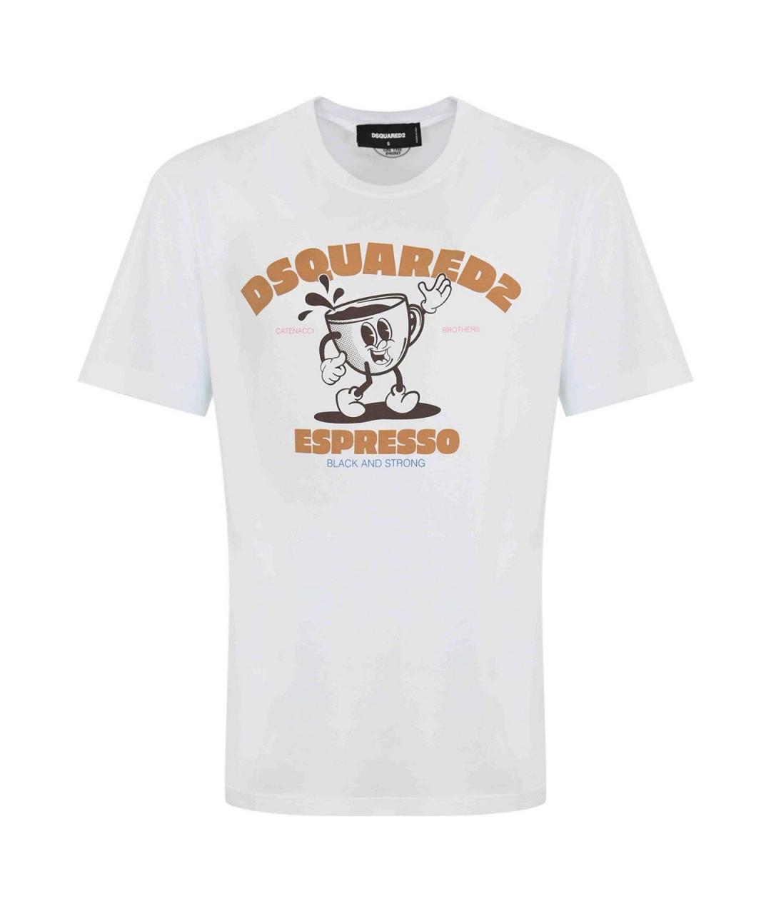 DSQUARED2 Белая хлопковая футболка, фото 1