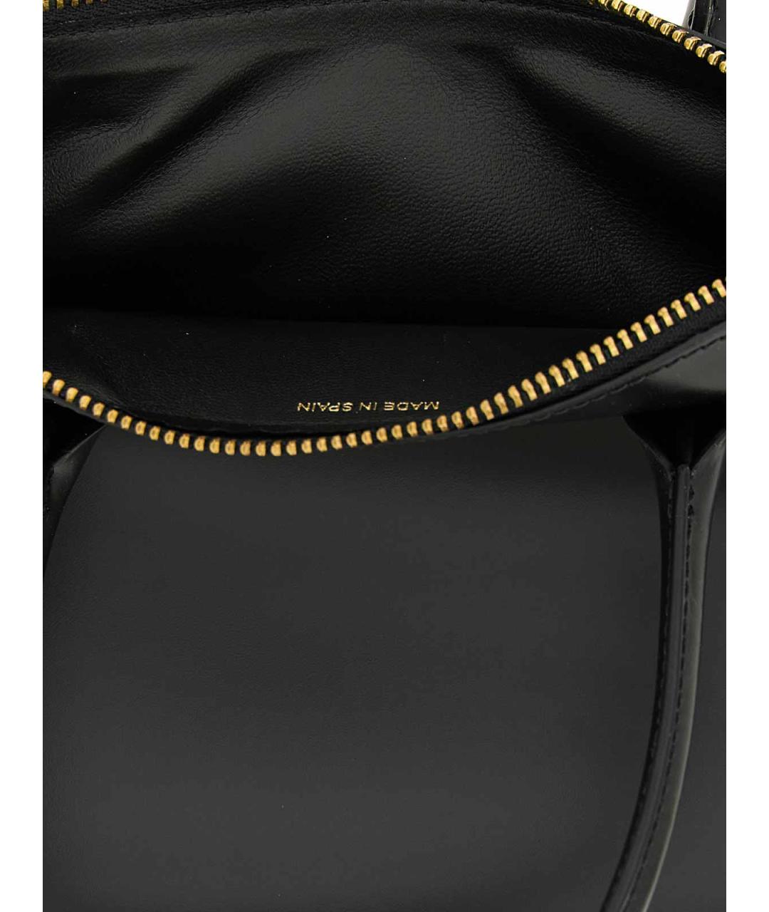 COMME DES GARÇONS WALLET Черная кожаная сумка тоут, фото 4