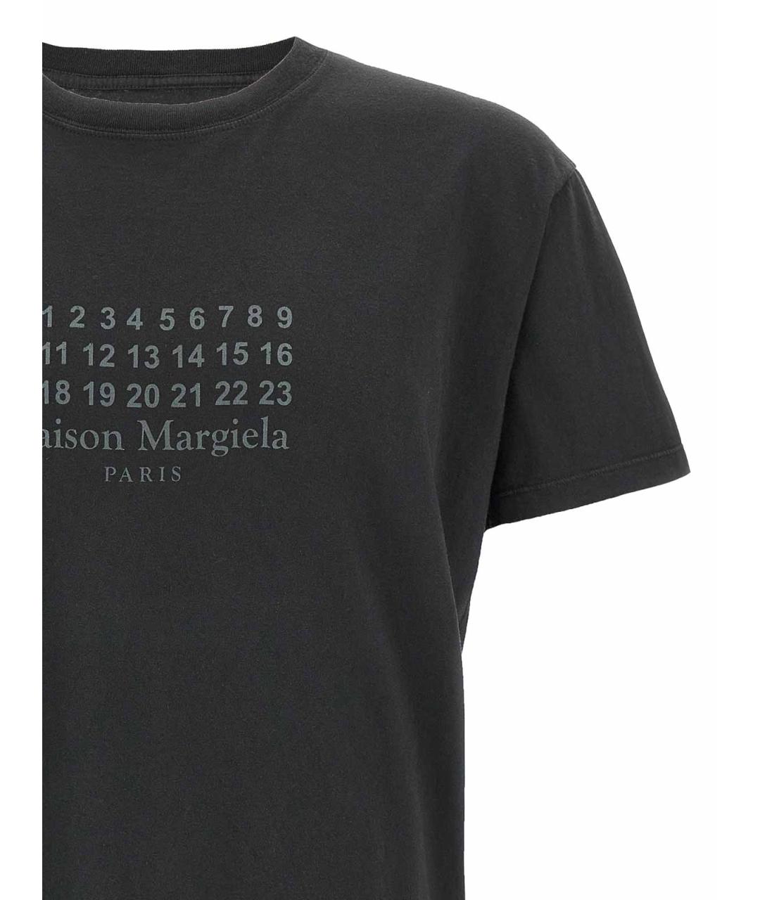 MAISON MARGIELA Черная хлопковая футболка, фото 3