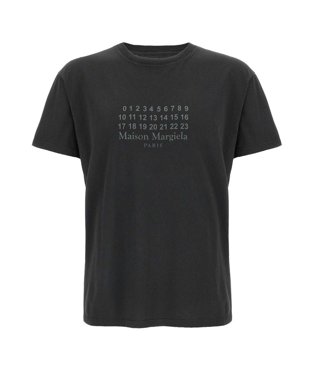 MAISON MARGIELA Черная хлопковая футболка, фото 1