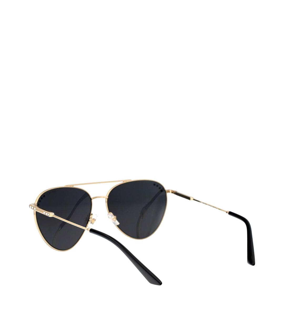 JIMMY CHOO Золотые солнцезащитные очки, фото 4