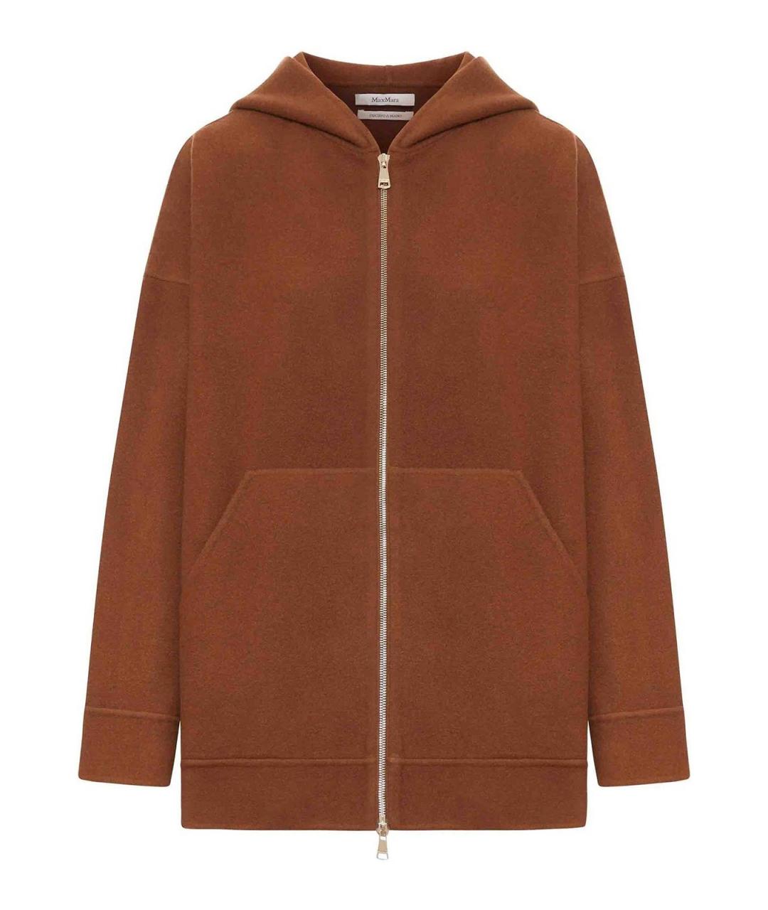 MAX MARA Коричневая шерстяная куртка, фото 1