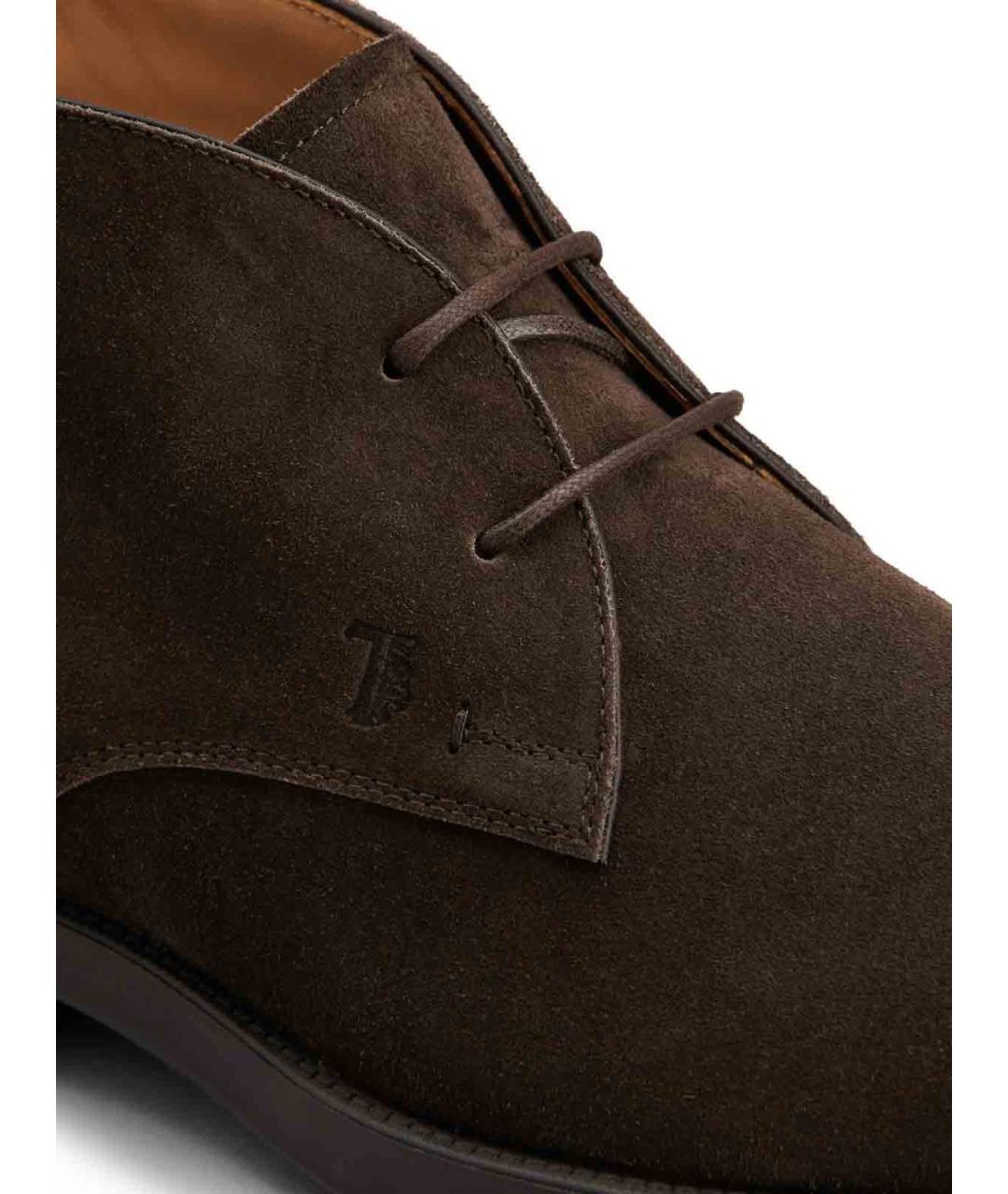 TOD'S Коричневые замшевые туфли, фото 5