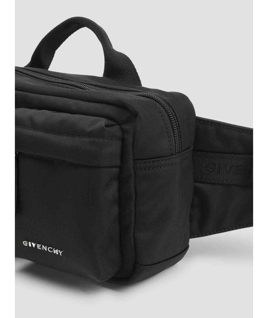GIVENCHY Черная синтетическая поясная сумка, фото 3