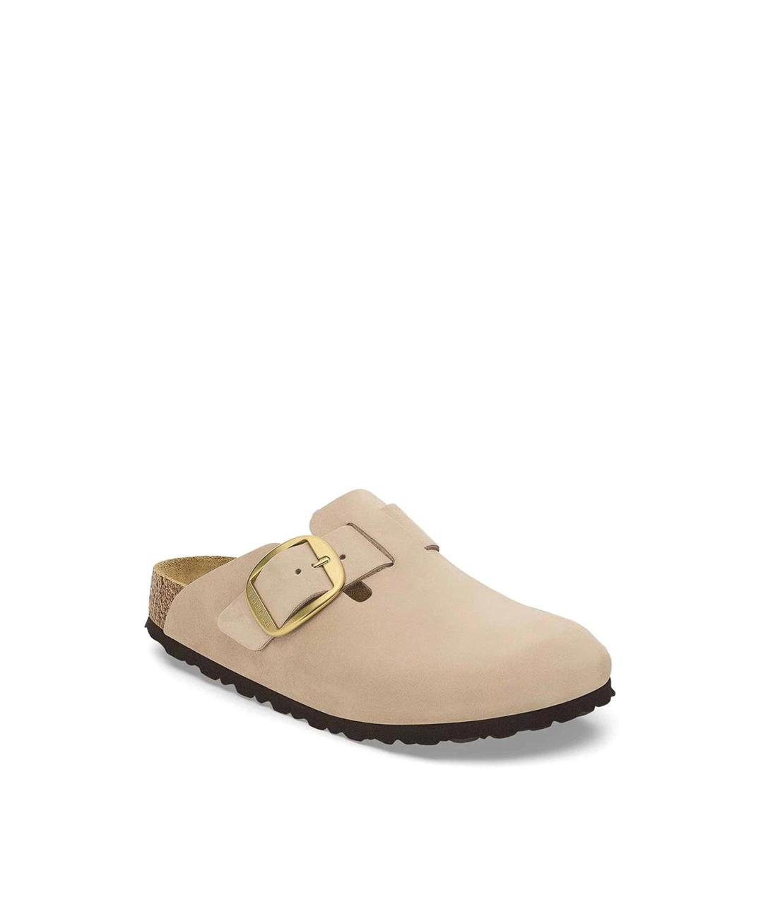 BIRKENSTOCK Бежевые кожаные мюли, фото 2