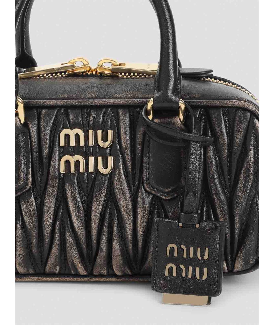MIU MIU Коричневая кожаная сумка тоут, фото 3