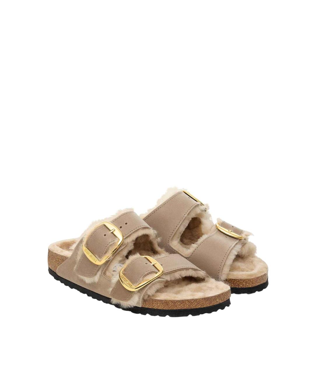 BIRKENSTOCK Коричневые кожаные сандалии, фото 2