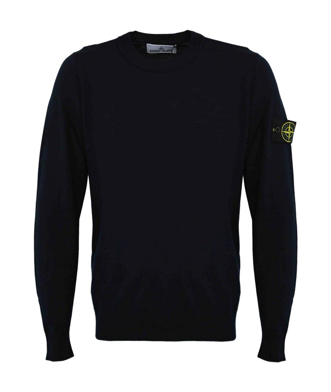 STONE ISLAND Синий шерстяной джемпер / свитер, фото 1