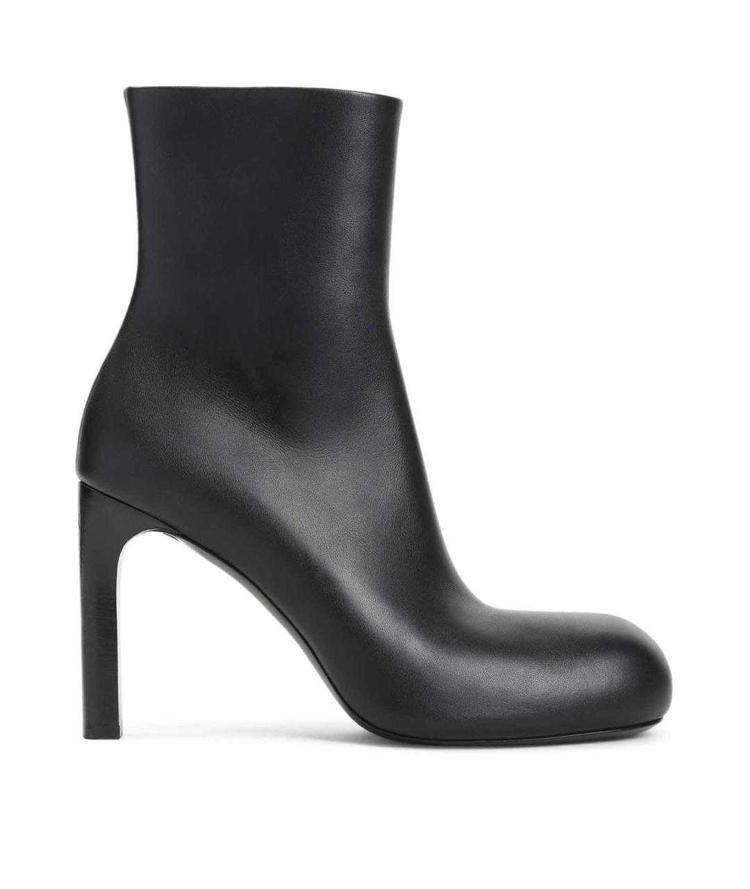 BALENCIAGA Черные кожаные ботильоны, фото 1