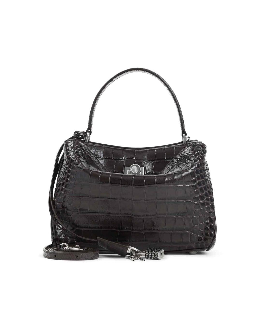 BALENCIAGA Черная кожаная сумка тоут, фото 1