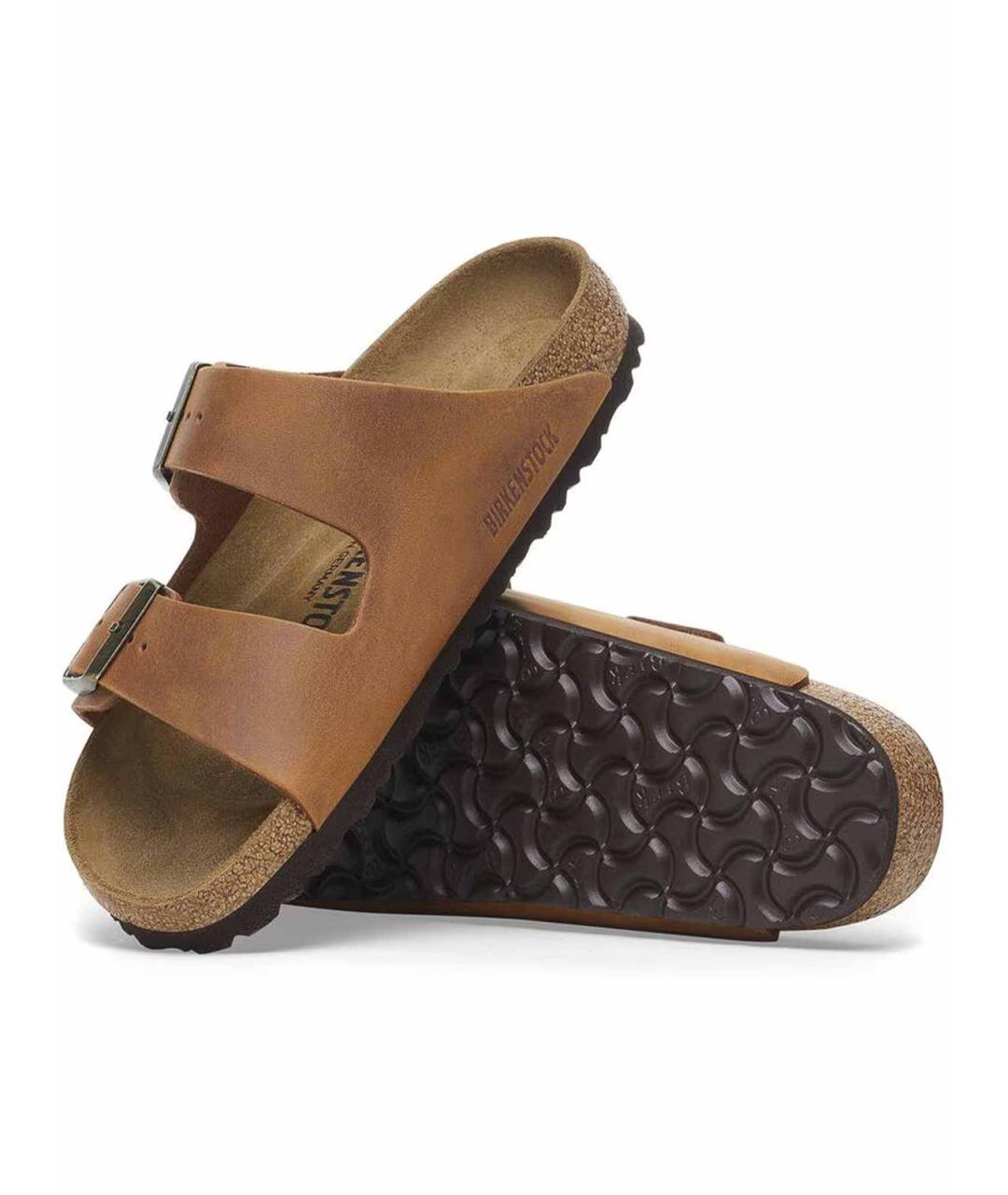 BIRKENSTOCK Коричневые кожаные сандалии, фото 3